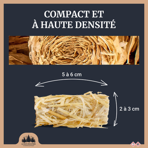 KIT MA FLAMBÉ PLAISIR - 15x fagotins 25L bois de chauffage extra sec + 12kg bois d'allumage + 2kg alume-feu